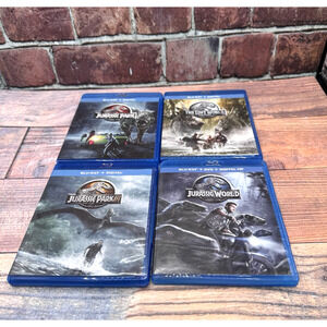 Jurassic Park Lot of 4 Blu-Rays + Digital Codes Movies‎ 1-4 Steven Spielberg